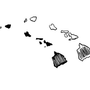 Hawaii SVG, Hawaii State Clipart, Hawaii Hand Written State, Cute State Outline, State Shirt Design, PNG