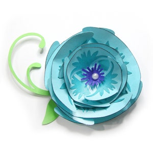 3d paper flower svg, flower template, paper flower svg, 3d paper flower, Cut Files, PNG, DXF, svg, for silhouette, for cricut, digital