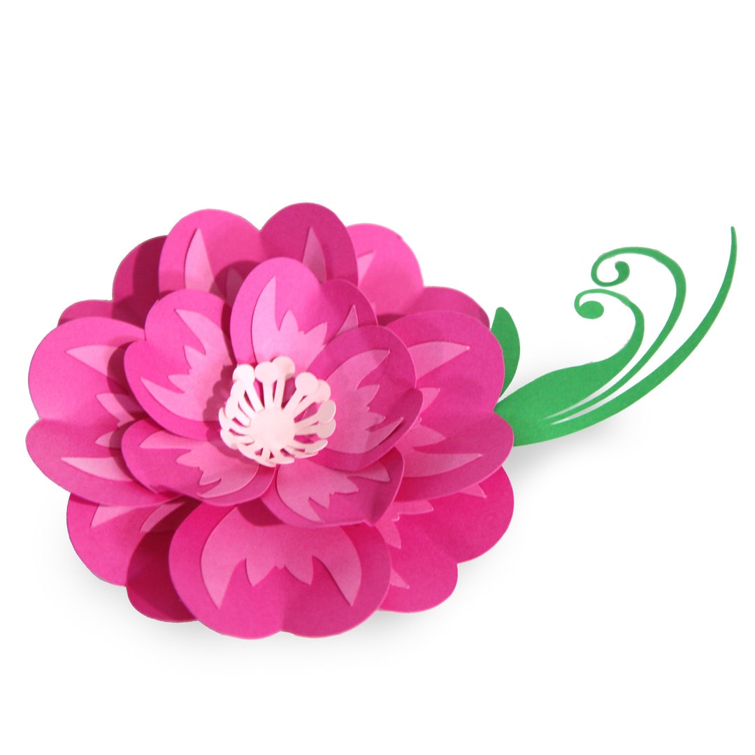 Divine Accented Flower, Small Paper Flower, Svg, Flower Template, Paper