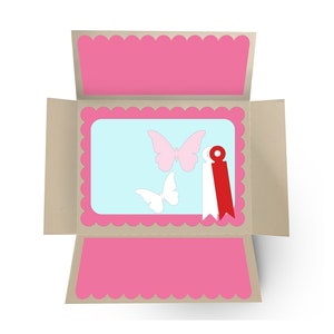 Dépliez la carte, papillon, carte de voeux, carte d'anniversaire, fichiers svg pour la fabrication de cartes, coupez des fichiers pour la silhouette, pour Cricut, Digital