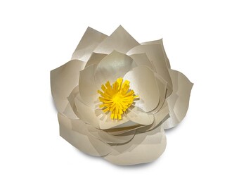 White 3d paper flower svg, flower template, paper flower svg, 3d paper flower, for Cricut, Silhouette, Cut Files