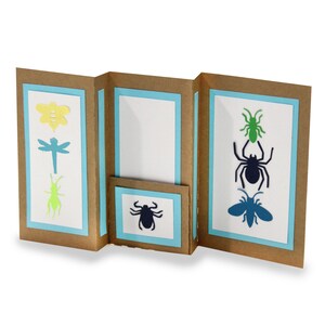 3D Grußkarte, Cricut svg Datei, Silhouette svg, geschichtete Karte SVG, geschnitten Datei, PNG, SVG, Geburtstagskarte, Akkordeon Karte, Spinne, Insekten