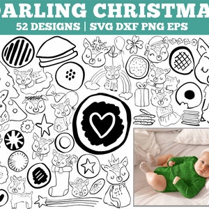 Christmas Svg Bundle, Christmas png, Svg Bundle, Doodle Svg