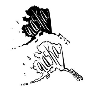 Alaska SVG, State SVG Cut File, Cut Files for Silhouette, Cricut Cut Files, Alaska State outline