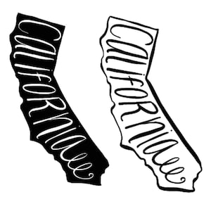 California SVG, California State Clipart, California Hand Written State, State Outline, California State Tshirt Design