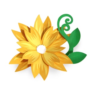 Flor de papel 3d, flor de papel pequeña, svg, plantilla de flor, flor de papel svg, para Cricut, silueta, flores de papel DIY, archivos de corte de flores