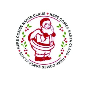 Here Comes Santa Claus svg, Christmas Clipart, Santa clipart, Christmas, Holiday, Santa, Cut files, Silhouette, Cricut, svg, dxf, wreath