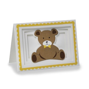 3D-Grußkarte, Cricut svg-Datei, Handwerk, Procreate, Silhouette svg, geschichtete Karte SVG, geschnittene Datei, PNG, SVG, Geburtstagskarte, Papierhandwerk, Bär