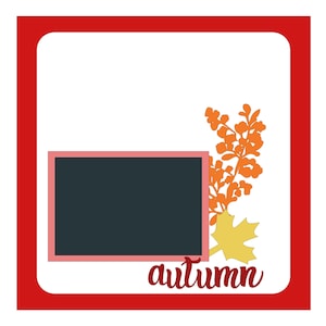 Digital Scrapbook page, Scrapbook Layout, 12x12 Scrapbook, Scrapbook template, SVG, PNG, dxf, Cut file for Silhouette, for Cricut, Autumn
