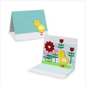 Chick pop up Card, Pop up card, cute card, pop up card template, Cut files for Silhouette, for cricut, DIY card, template, svg, dxf, flower