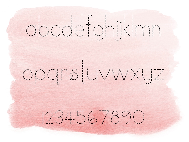 Dash Font, Dash Lines Font, Digital Font, Handwritten Fonts, Commercial