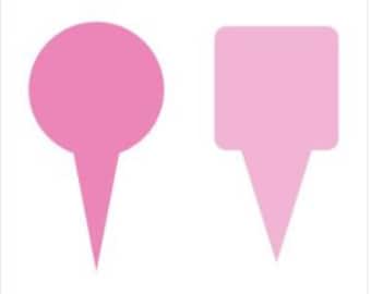 空白のカップケーキ トッパー、トッパー ピック、トッパー svg、ラベル、カップケーキ トッパー テンプレート、カップケーキ テンプレート、svg、dxf、png