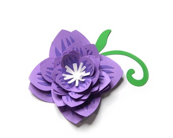 3d Papier Blume svg, Blume Vorlage, Papier Blume svg, 3d Papier Blume, geschnitten Dateien, PNG, DXF, svg, für Silhouette, für Cricut, digital