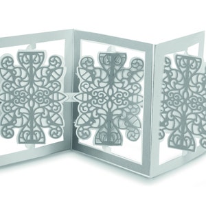 3D Greeting Card, Accordian card, Cut file for silhouette, for Cricut, Layered Card SVG, PNG, SVG, dxf, Birthday Card, Lace, Lacey Card