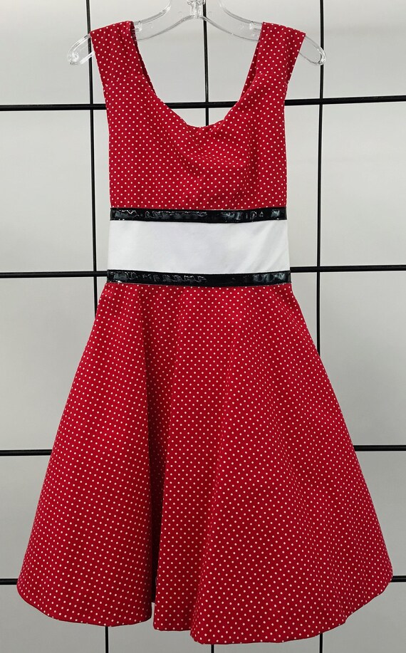 red polka dot sundress