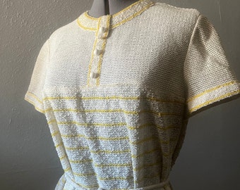 Vestido vintage 60s punto rayas