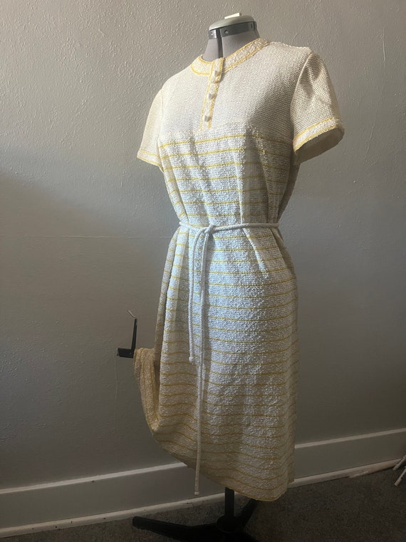 Vintage 60s striped knit dress - image 2