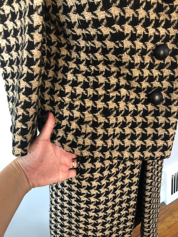Vintage 50s/60s houndstooth skirt suit - image 5