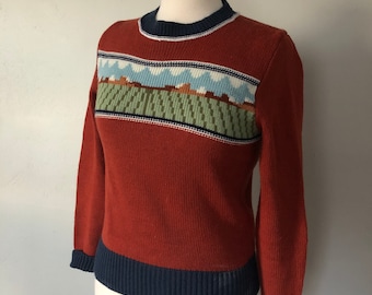 Suéter vintage Huk-a-poo de los años 70