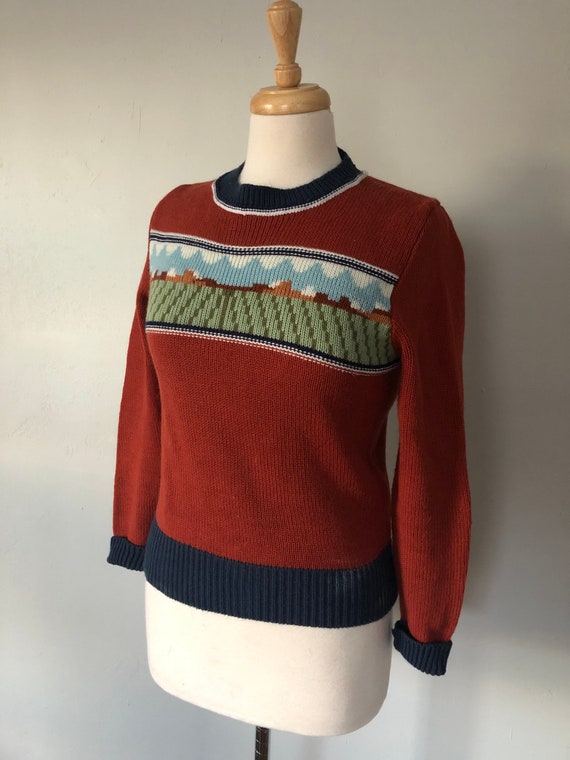 Vintage 70s Huk-a-poo novelty sweater - image 1