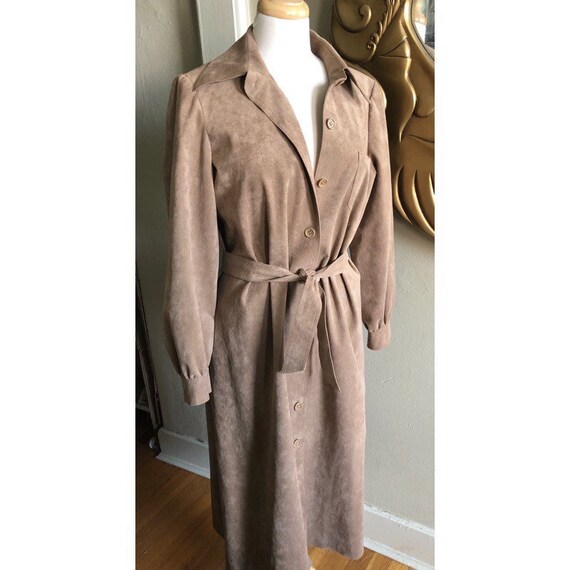 Vintage 70s suede trench coat