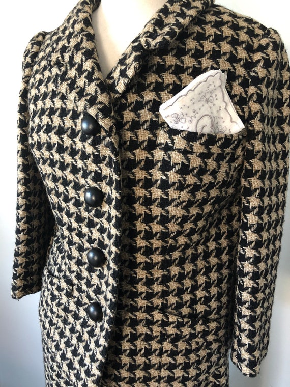 Vintage 50s/60s houndstooth skirt suit - image 2