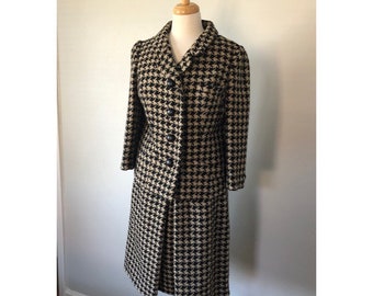 Traje de falda vintage de 50s/60s houndstooth