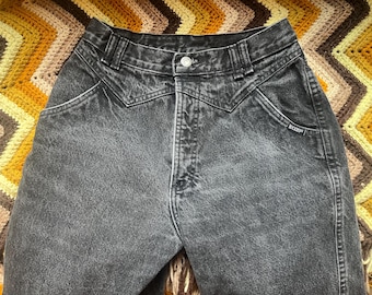 Vaqueros mom de cintura alta estilo Rockies negros vintage