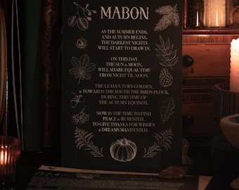 Mabon Moonlit Mail - Autumn Equinox Alter Card & Grimoire Page