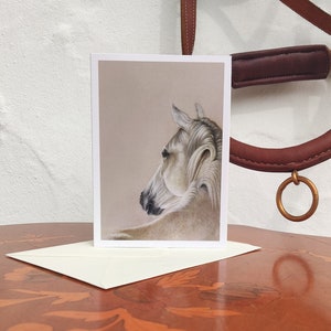 Carte d'art carte pliante carte de vœux peinture cheval DIN A6 avec enveloppe sang chaud Michaela Stocker ART ÉQUINE
