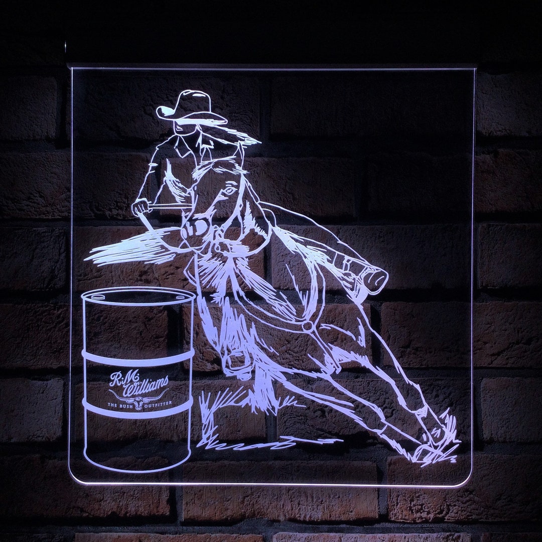 Horse Barrel Racing RGB Led Acrylic Sign | LED Bar Sign | RGB Led Sign ...