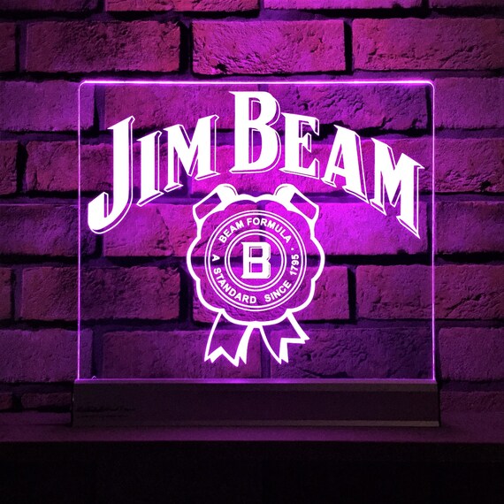 Jim Beam Bourbon RGB Led Acrylic Sign | LED Bar Sign | RGB Led