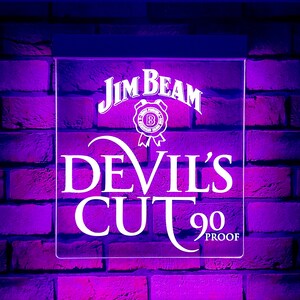 Jim Beam Devils Cut Remote Control LED Sign, Free Shipping, Personlised , Made In Australia