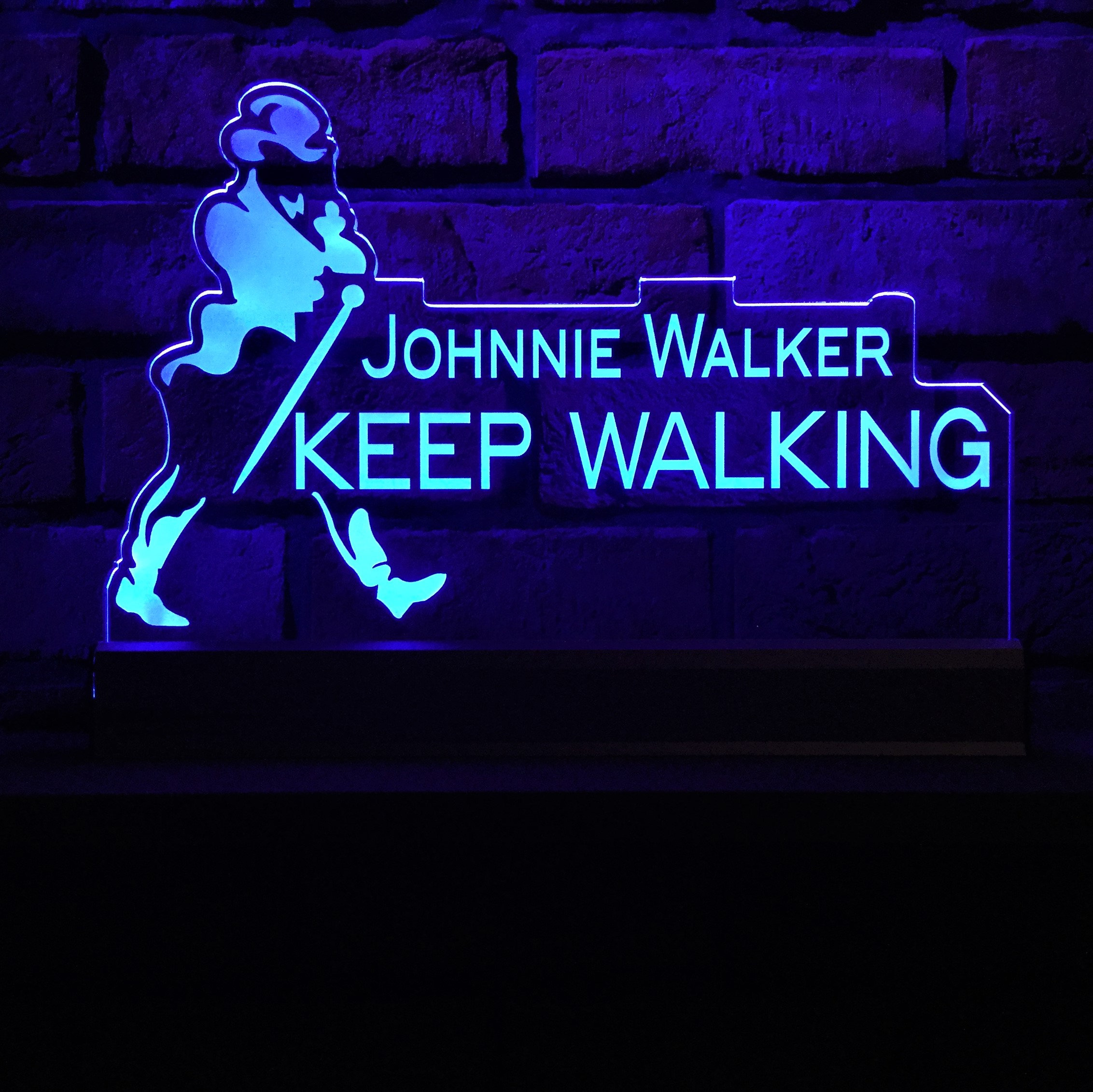 Johnnie Walker LED Bar Sign, Color Changing Remote - Etsy