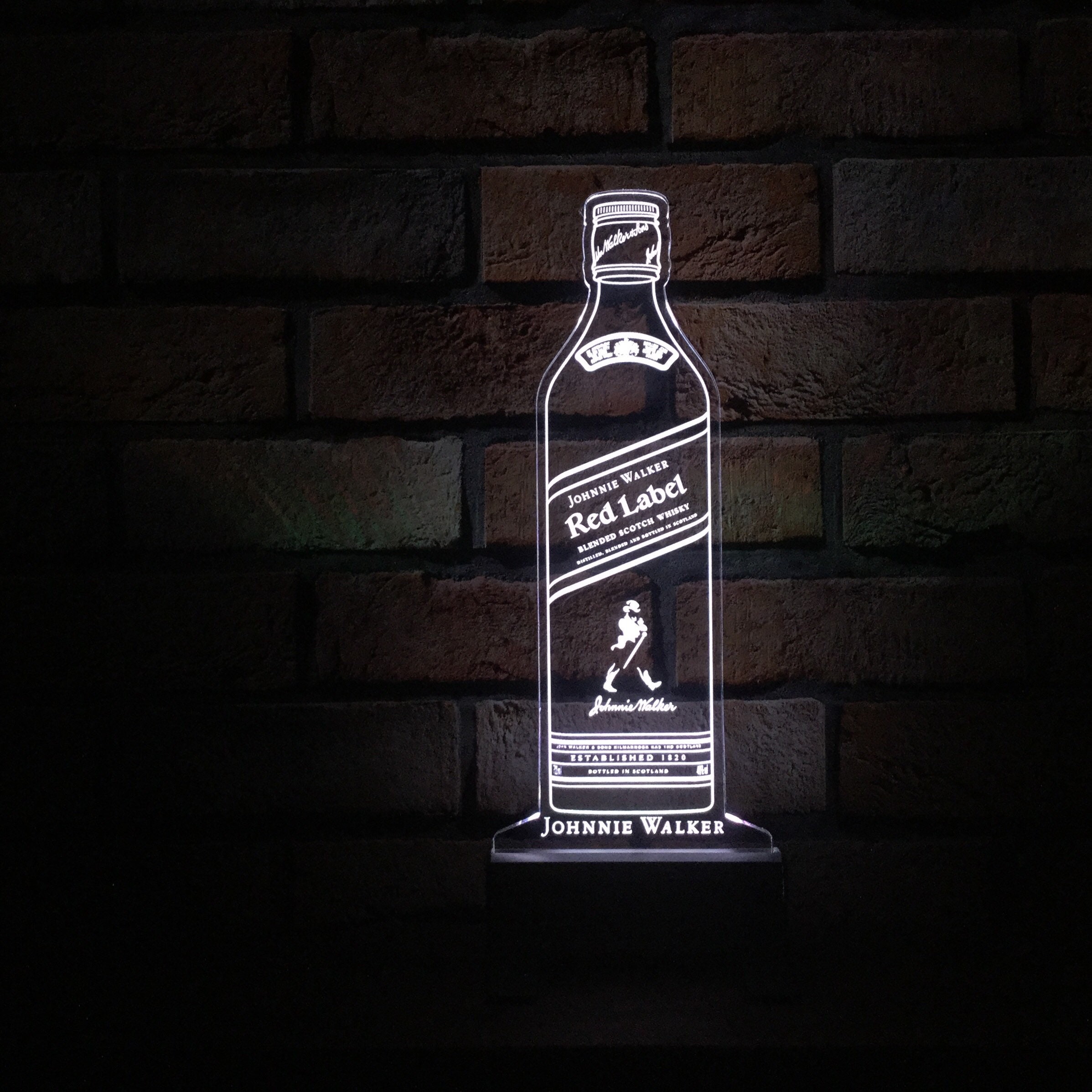 Johnnie Walker Red Label Bottle LED Sign - Etsy