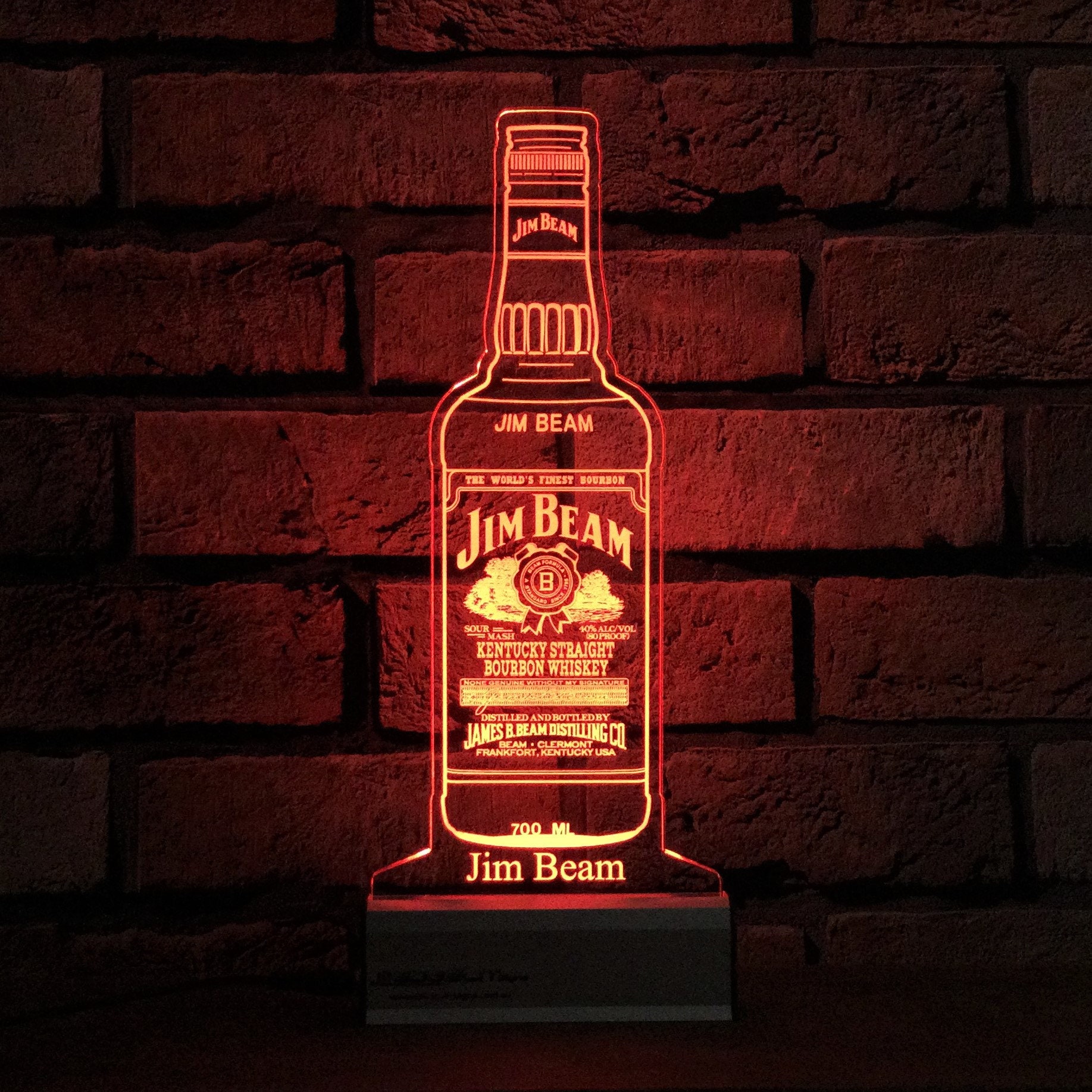 Jim Beam Bottle LED Sign, Free Shipping, Personlised , Made in