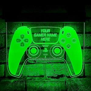 Personalised Gaming Controller RGB LED Acrylic Sign | Gamer Sign