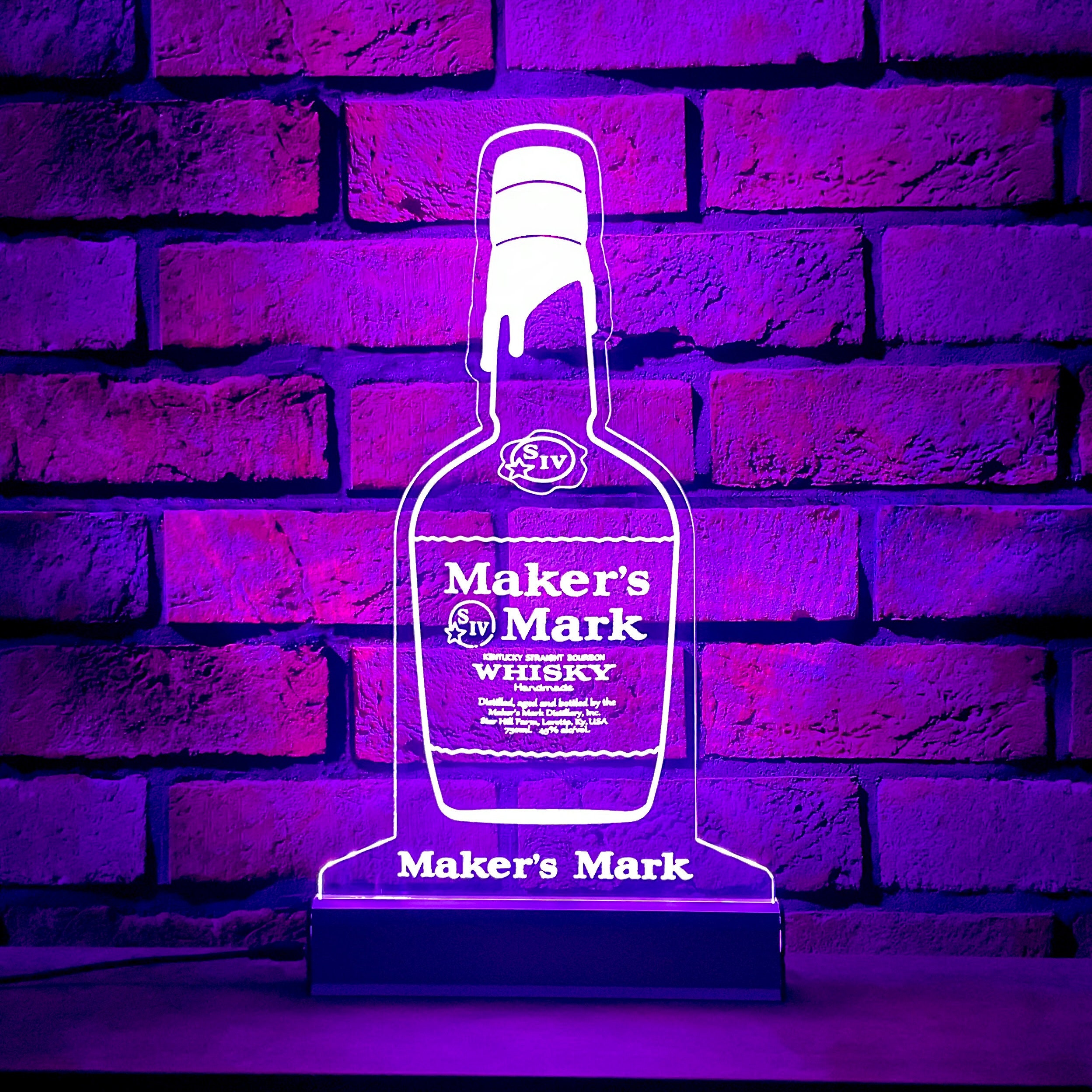 Maker’s mark led lighted sign