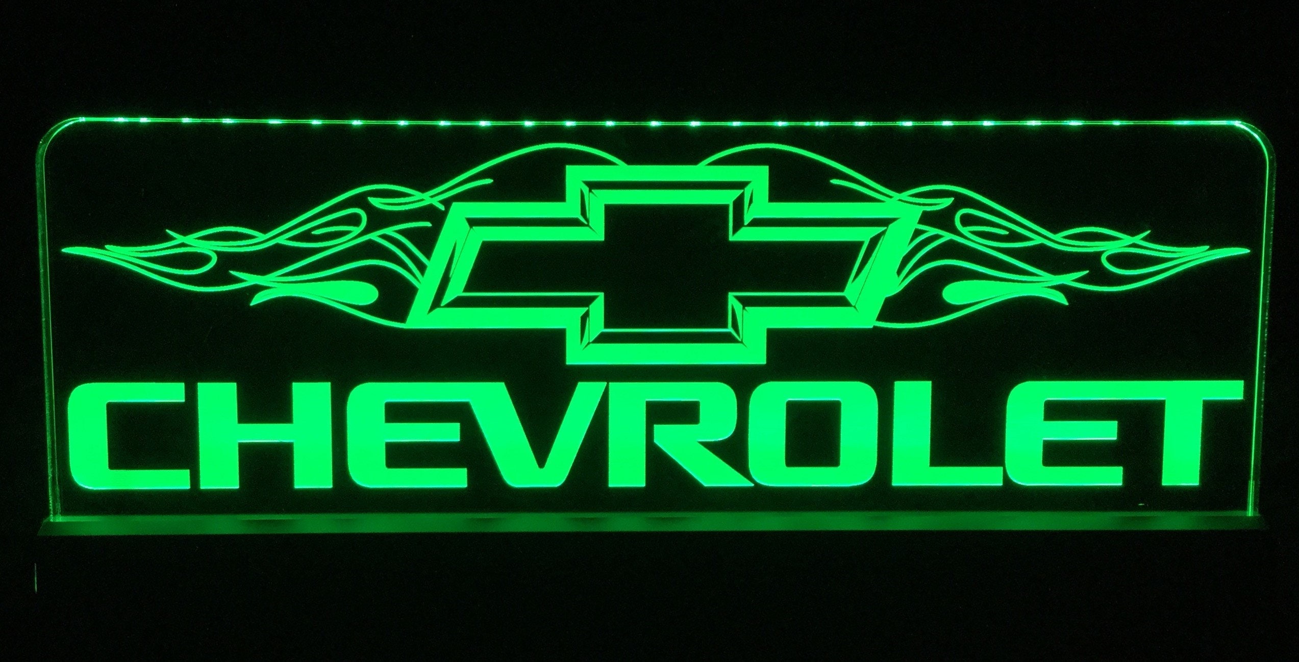 CHEVROLET ネオンサイン ライト Chevy Racing Flames RGB LED Sign | Mancave Decor - Etsy