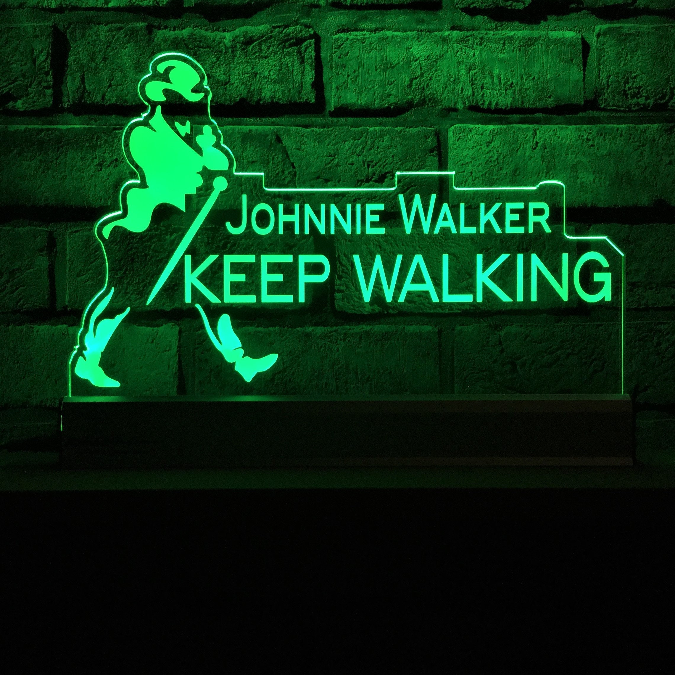 Johnnie Walker BARサイン　68x50cm Johnnie Walker LED Bar Sign, Color Changing Remote - Etsy
