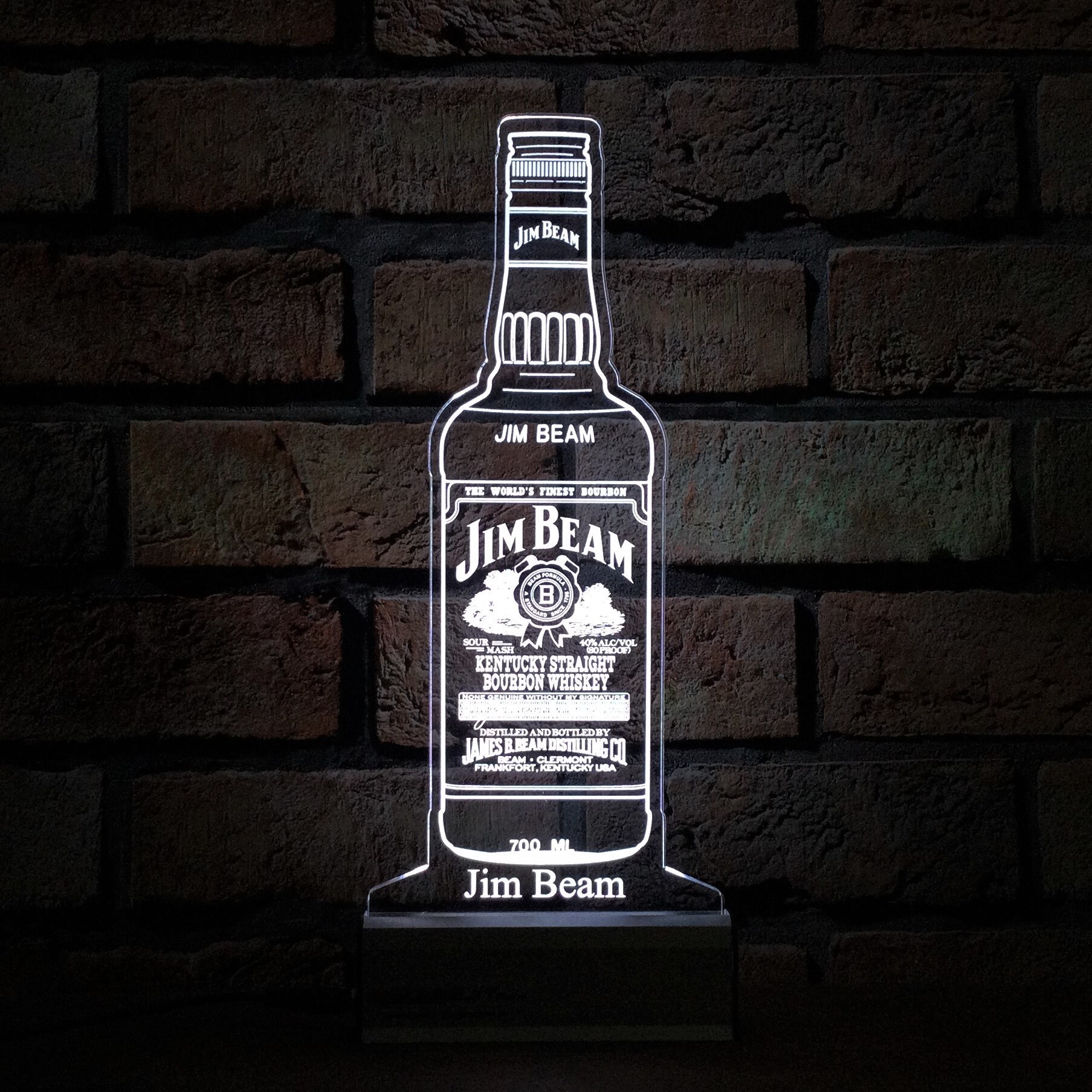 Jim Beam Bottle LED Sign, Free Shipping, Personlised , Made in
