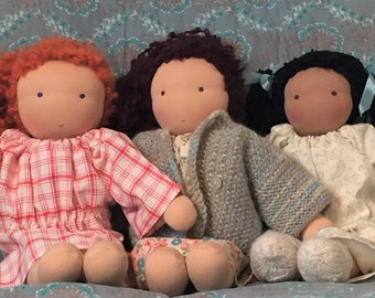 Waldorf doll, only to order. Doll with extra clothes. cuddly doll. Hand made. Unique. Natural materials.