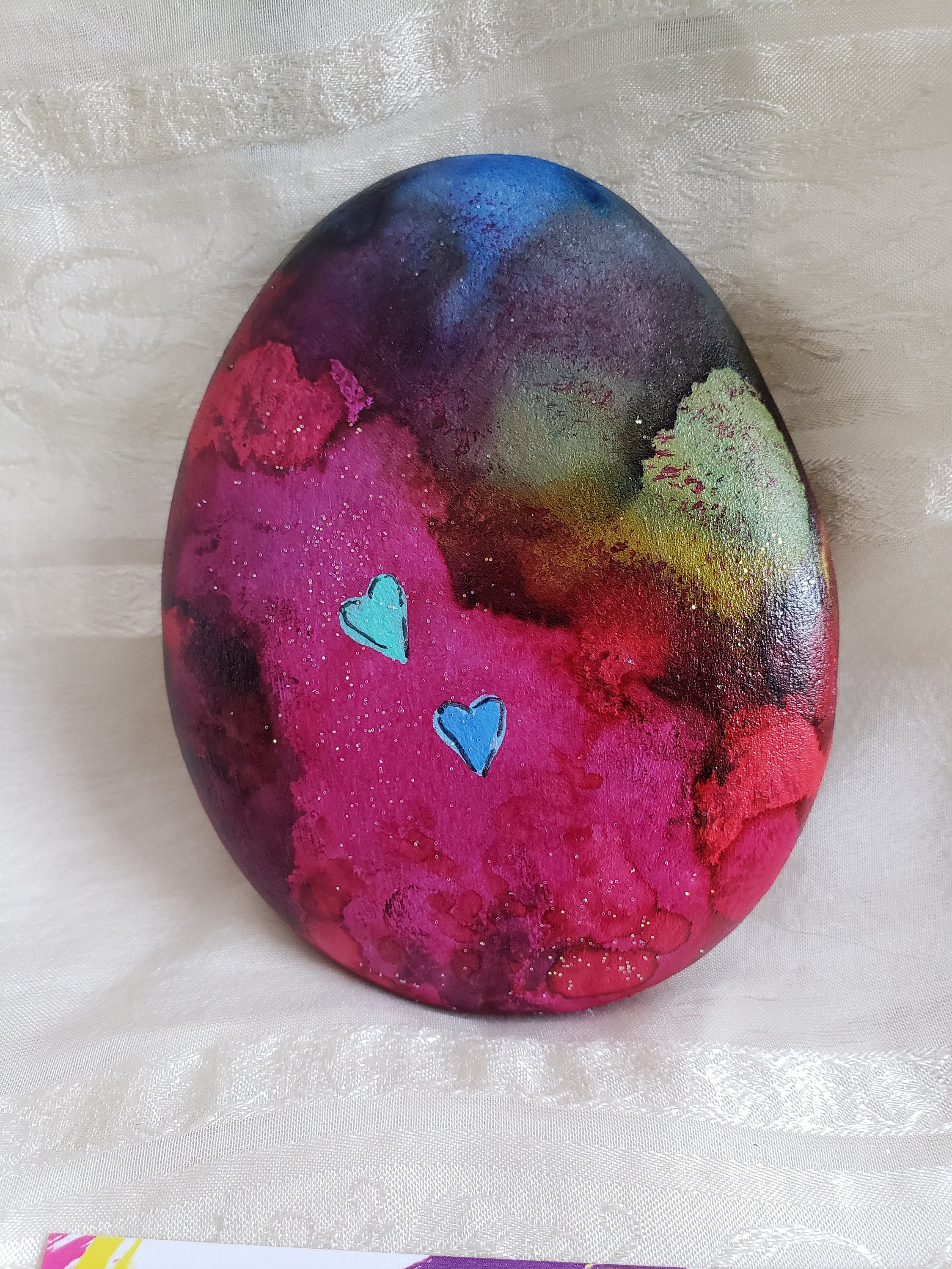 Handpainted Rock Stainedglass Effect Etsy Singapore