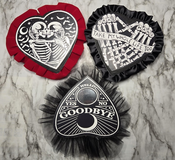 Gothic Heart Chocolate Box, Studded Trim, Dark Valentine Gift