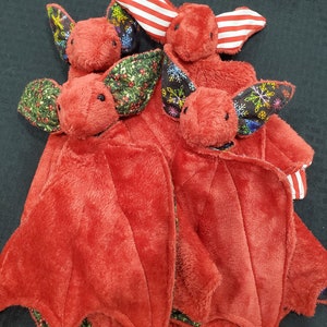 Bat lovey, alternative baby toy, baby lovey, security blanket, gothic lovey,