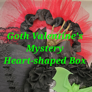 Gothic Mystery Box, Gothic Valentins Mystery Box, Decorated Valentines Heart Shaped Box, Anniversary heart-shaped box