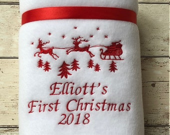 Christmas blanket | Etsy