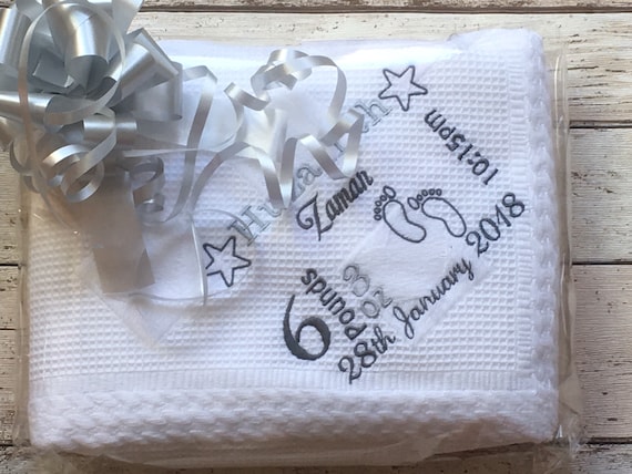 prince princess BOYS GIRLS WRAP BLANKET 120 x 120cms BABY SHAWL personalised