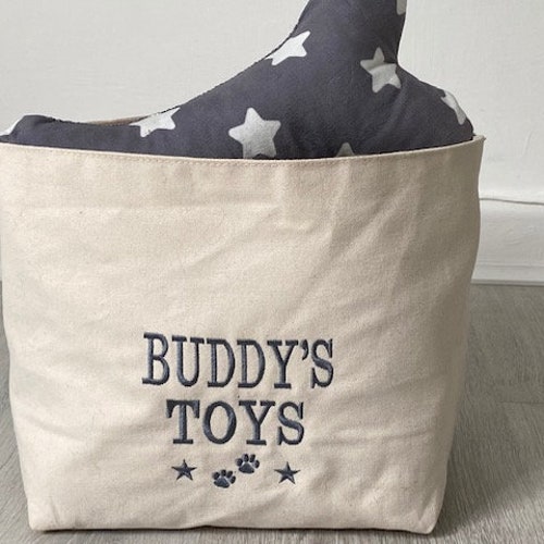 Personalised Cat Dog Pet Toy Box Wooden Crate Storage for Etsy UK
