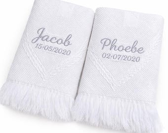 Personalised Baby Shawl Wrap Blanket Embroidered newborn gift new baby
